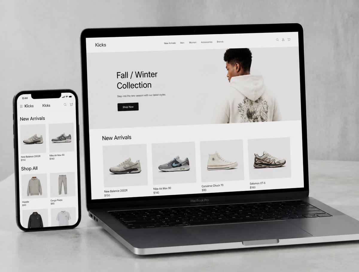 Modelo de site: Kicks — Loja Online
