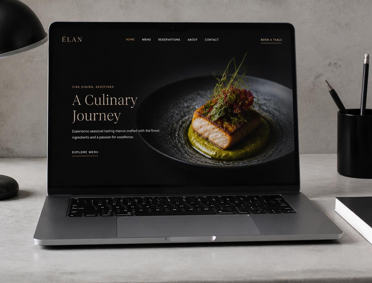 Modelo de site: Élan — Restaurante & Alta Gastronomia
